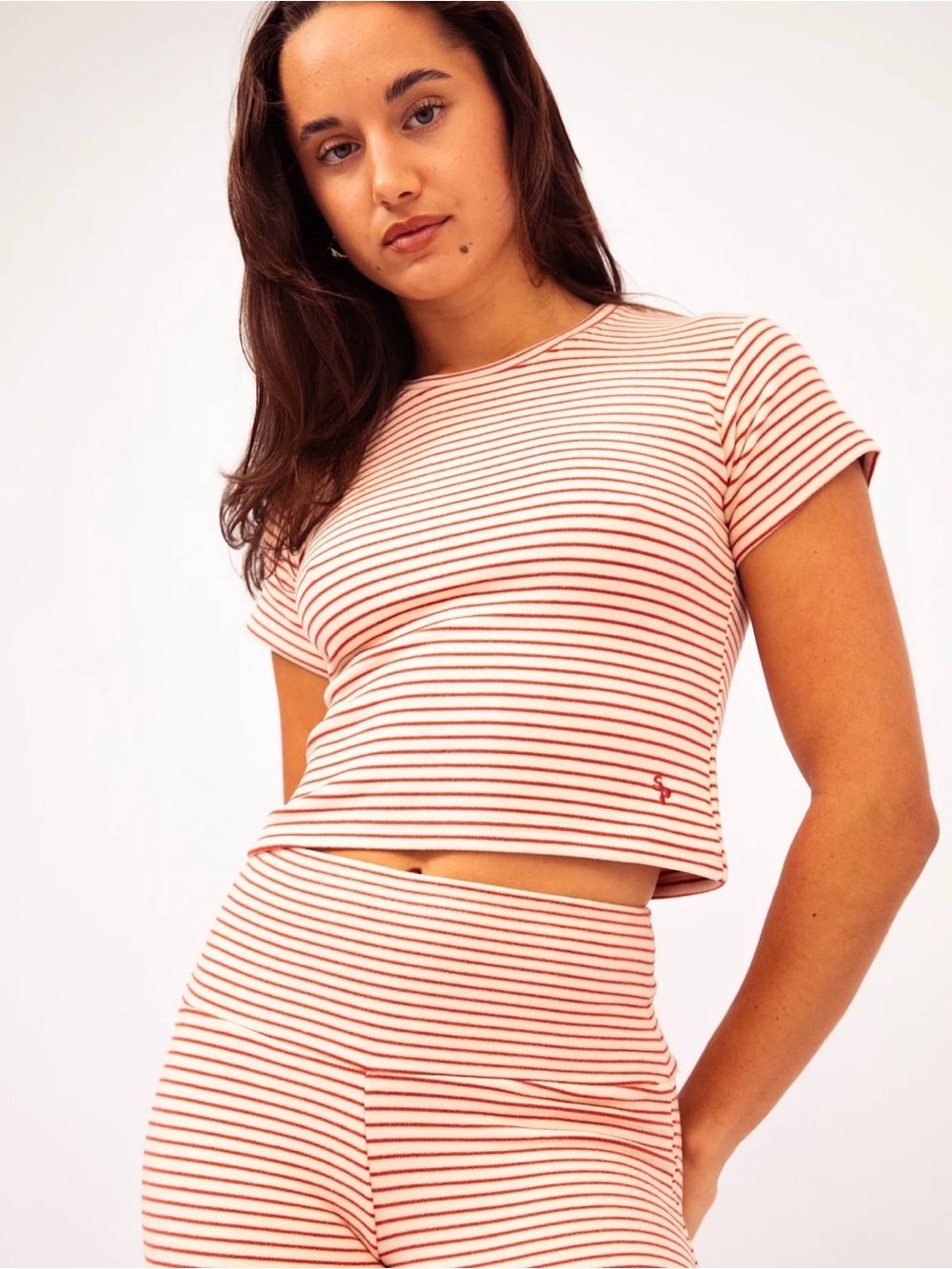 Stretch Mini Tee in Strawberry